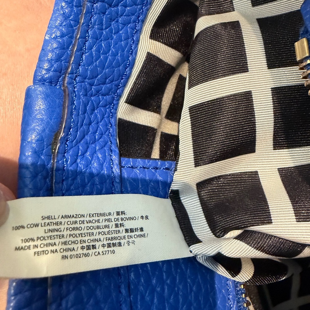 Kate Spade blue pebbled large leather tote - Picture 10 of 13